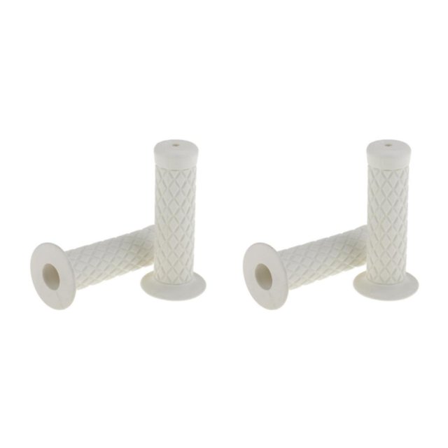 relayinert Vintage Motorcycle Handlebars Grips 7/8 22mm Universal Timeless Comfortable Grip White 2Set
