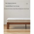 thumbnail image 3 of TOYTEXX Solid Wood Sofa Bed, Folding Daybed with Upholstered Cushion, Beech Wood Frame, Walnut Finish, Convertible Sofa for Living Room, Guest Room and Small Spaces, 202 cm, 3 of 6