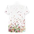 thumbnail image 5 of Cameland T-Shirt à Manches Courtes Décontracté d'Été pour Femmes, à Boutons, Col Rond, Chandail Blouse Hauts, 5 of 5