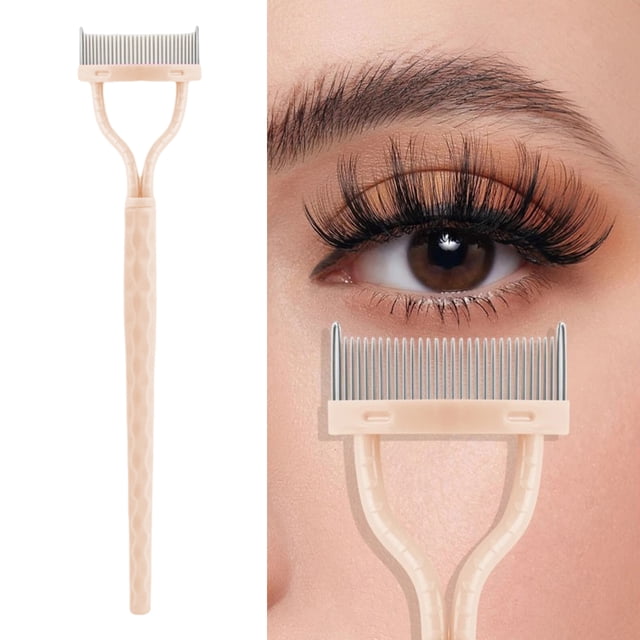 Eyelash Comb Portable Eyelash Separator Tool Eyelash Definer Mascara Comb Cosmetic Brushes Tool for Easy Separation Effective Brows Grooming Brush