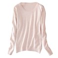 thumbnail image 1 of AherBiu Womens Long Sleeve Tops Basic Layer Top Tees Shirt Solid Color Crewneck Comfy Blouse, 1 of 3