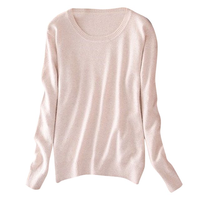 AherBiu Womens Long Sleeve Tops Basic Layer Top Tees Shirt Solid Color Crewneck Comfy Blouse