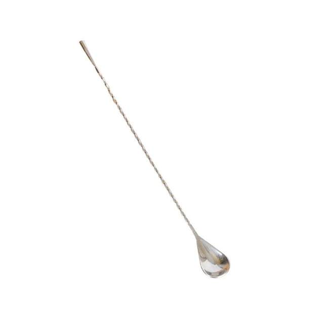 Long Handle Spoon Stainless Steel Mixing Ice Milkshake Steel Spoon Coffee Spoon silvery