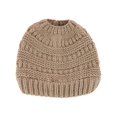 thumbnail image 1 of CTM®  Ponytail Winter Beanie Knit Hat (Women's), 1 of 2