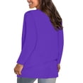 thumbnail image 3 of Long Sleeve Tops for Women Solid Color Casual Crew Neck T Shirts Fall Winter Basic Tees, 3 of 6