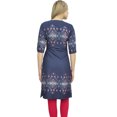 thumbnail image 3 of Bimba Tunique Bleue pour Femme, Manches 3/4, kurti Kurta Imprimée, Tenue Ethnique-18, 3 of 6