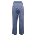 thumbnail image 4 of Women's Work Pants - High Elastic Waisted Trousers - Straight Wide Leg Button Down Casual Pants, 4 of 5