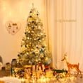 thumbnail image 4 of Gymax 7.5 FT Silver Tinsel Christmas Tree Artificial Hinged Tree Holiday Decoration, 4 of 10