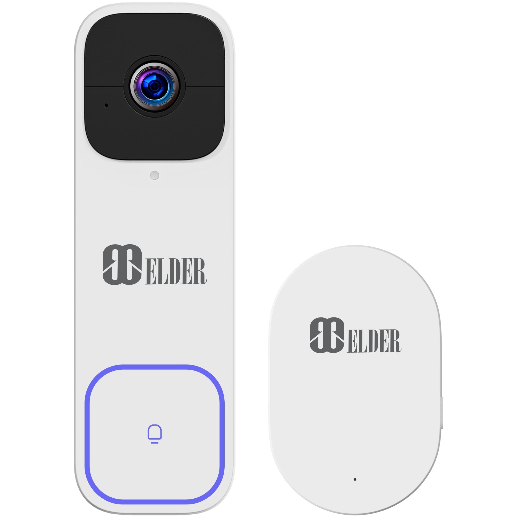 Doorbell Camera with Chime 2K Wireless 64GB WiFi Battery-Operated, Smart Home AI Person & Package Detection & DIY Video Doorbell, Works with Google Assistant & Alexa, Elder Brand