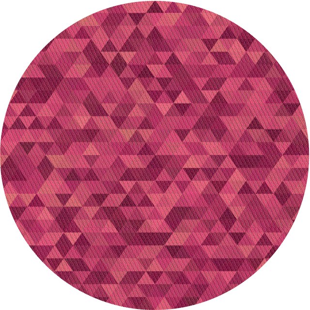 Ahgly Company Tapis Rond Lavable en Machine Intérieur Transitionnel Rouge Framboise, 7 Pieds Rond