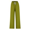 thumbnail image 4 of Pants for Women, Womens Fashionable Striped Printed Drawstring Wide Leg Pants, 4 of 4