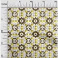thumbnail image 1 of oneOone Polyester Lycra Dark Olive Green Fabric Geometric Block Craft Projects Decor Fabric Printed By The Yard 56 Inch Wide, 1 of 4