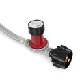 thumbnail image 3 of Stanbroil 0-30PSI High Pressure Adjustable Propane Regulator Type 1 Connection with 3/8 Female Flare Swivel Fitting and 48-Inch Stainless Steel Braided Hose Assembly Kit, 3 of 5