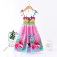 thumbnail image 2 of Ketyyh-chn99 Vêtements pour Filles Cadeau Sans Manches Imprimé de Fleurs Princesse Filles Décontracté Manches Longues Robe Courte Rose,7 Ans, 2 of 3