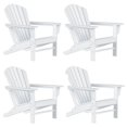 thumbnail image 1 of Chaise Adirondack Classique d'Extérieur (Ensemble de 4) en Blanc, 1 of 8