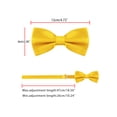 thumbnail image 4 of INSPIRE CHIC Accessoires de Nœud Papillon pour Homme Sangle Ajustable Formel Uni Smoking Pré-Noué Jaune Doré, 4 of 5