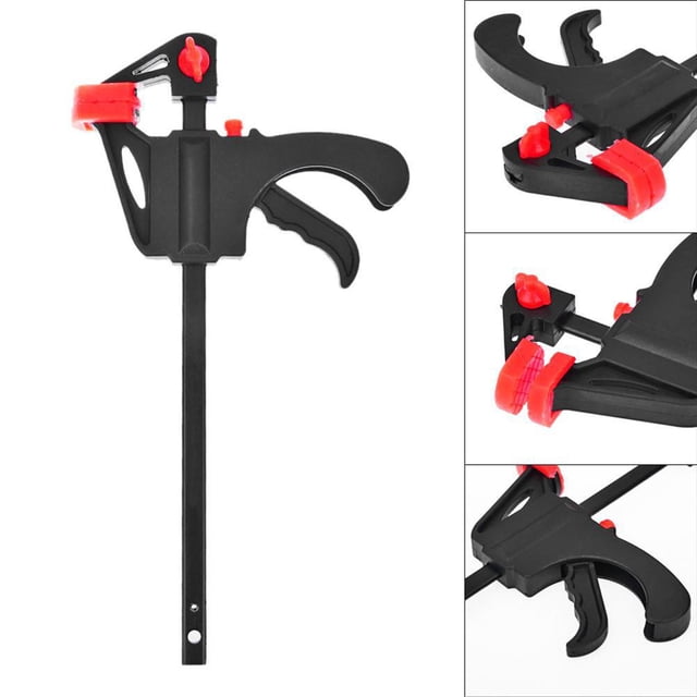 6PCS 91mm Wood Working Bar F Clamp Clamps Grip Ratchet Quick Release Fixed