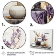thumbnail image 3 of Designart Large Minimalism framed wall Art, violet Beige Minimalism Balance And Contrast , Minimalism framed wall art decor, Purple Modern White Framed Wall Art, White Color Frame, 3 of 5