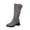 Gris, variante sur EYWGYA Bottes Hauteur Genou pour Femmes, Bottes à Talon Bas pour Femmes, Bottes à Boucle Multicolores au Style Décontracté et Polyvalent, Bottes Longues Texturées à Talon Tendance pour l'Automne et l'Hiver