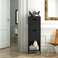thumbnail image 3 of Costway Bathroom Wooden Floor Cabinet Multifunction Storage Rack Stand Organizer Black, 3 of 9