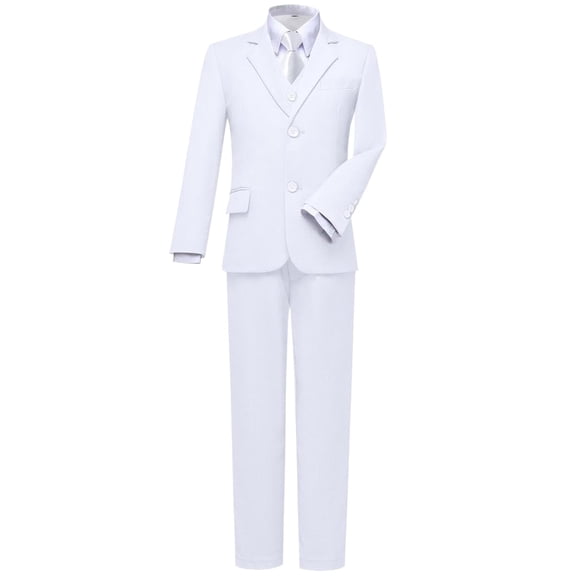 Visaccy Costume Blanc pour Garçons Tenues de graduation pour Enfants Robes de communion Taille 4T