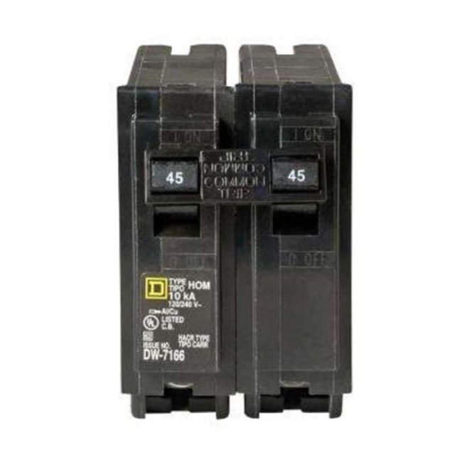 Schneider Electric HOM245CP Homeline Mini Disjoncteur 2P 120 et 240 V 45 A