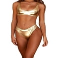 thumbnail image 2 of Women Solid One Piece Monokini Swimsuits Tummy Control V-Neck Bathing Suits, 2 of 4
