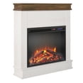 thumbnail image 1 of Ameriwood Home Mateo Fireplace with Mantel, Ivory Oak with Rustic Mantel, 1 of 9