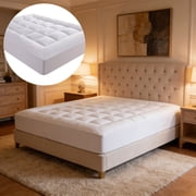 HCBY Extra Thick Quilted Mattress Topper, 1000GSM Plush Mattress Pad, Deep Pocket 8-21 Inch Cooling Mattress Topper for Bed