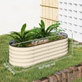 thumbnail image 3 of Outsunny Jardinière Surélevée Galvanisée, 5 x 2 x 1,5 Pi, Crème, 3 of 10