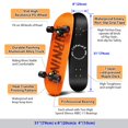 thumbnail image 4 of Easy_Way Planches à Roulettes Complètes - Planches à Roulettes Standard pour Débutants Enfants Garçons Filles Adolescents - 31 Pieds' x 8 Pieds' Canadian Maple Cruiser Pro Planche à Roulettes, Planches à Roulettes (Orange), 4 of 4