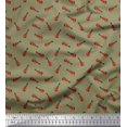 thumbnail image 1 of Soimoi Moss Georgette Fabric Guitar Musical Instrument Decor Fabric Printed Yard 42 Inch Wide, 1 of 3