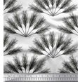 thumbnail image 1 of Soimoi Gray Poly Georgette Fabric Pine Leaves Decor Fabric Printed Yard 42 Inch Wide, 1 of 3