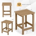 thumbnail image 3 of Costway 14" Patio Adirondack Side End Table HDPE Square Weather Resistant Garden Brown, 3 of 9