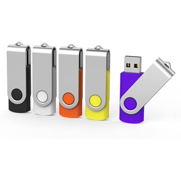 5 Pcs Clé USB 4 Go Clé USB Clés USB (5 Couleurs : Noir Rouge Jaune Blanc Violet)