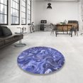 thumbnail image 4 of Ahgly Company Tapis d'Intérieur Lavable en Machine Carré Transitionnel Bleu Ciel, 7 Pieds Carré, 4 of 7