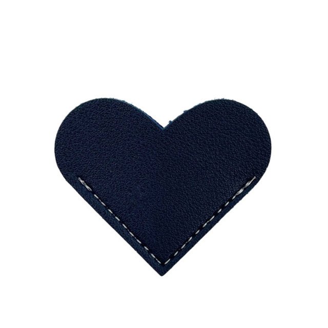 CAROOTU PU Leather Heart Bookmark Creative Book Corner Protective Cover Bookworm Present for Book Lover New