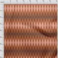 thumbnail image 3 of oneOone Cotton Jersey Rust Brown Fabric Argyle Check Sewing Craft Projects Fabric Prints By Yard 58 Inch Wide, 3 of 4