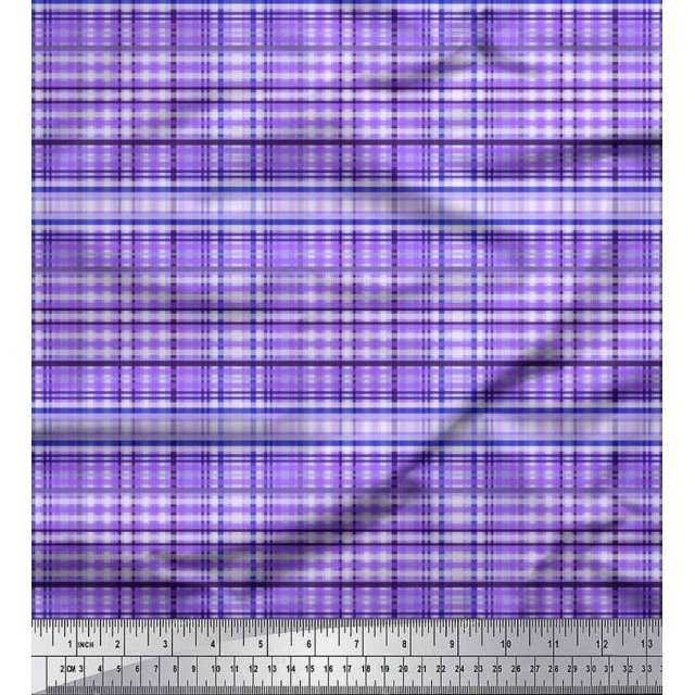 Soimoi Cotton Poplin Fabric Plaid Check Print Sewing Fabric Yard 42 Inch Wide