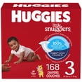 thumbnail image 1 of Huggies Little Snugglers Baby Diapers, Econo Pack, Size 3, Count 168, 1 of 9