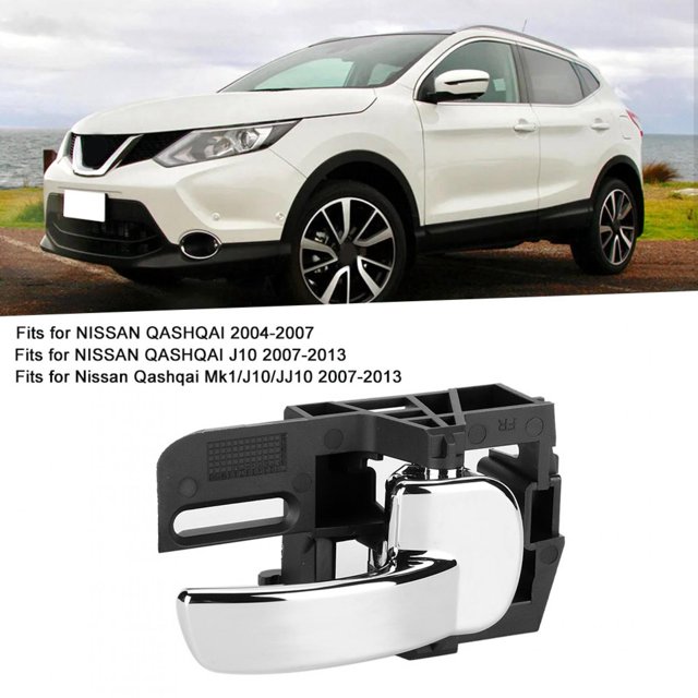 ANGGREK Left Inner Door Handle, Glossy Chrome Lever Door Handle For Qashqai 2004-2007