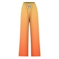 thumbnail image 5 of Pants for Women, Womens Fashionable Striped Printed Drawstring Wide Leg Pants, 5 of 5