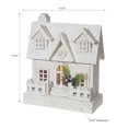 thumbnail image 2 of Led White Wooden House With Fence 11.81", 2 of 3