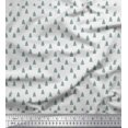thumbnail image 1 of Soimoi White polyester Crepe Fabric Christmas Tree Print Fabric by the Yard 52 Inch Wide, 1 of 3