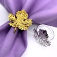 thumbnail image 4 of Fixing Clip 2 Systematic Holder for Autumn Tablescape and Seasonal | Maple Leaf Napkin Ring Metal Buckle Holder for Thanksgiving and Fall Table Setting Semi-Gloss Finish, 4 of 7