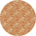 thumbnail image 1 of Ahgly Company Tapis Rond Lavable en Machine Intérieur Transitionnel Orange, 3 Pieds Rond, 1 of 7