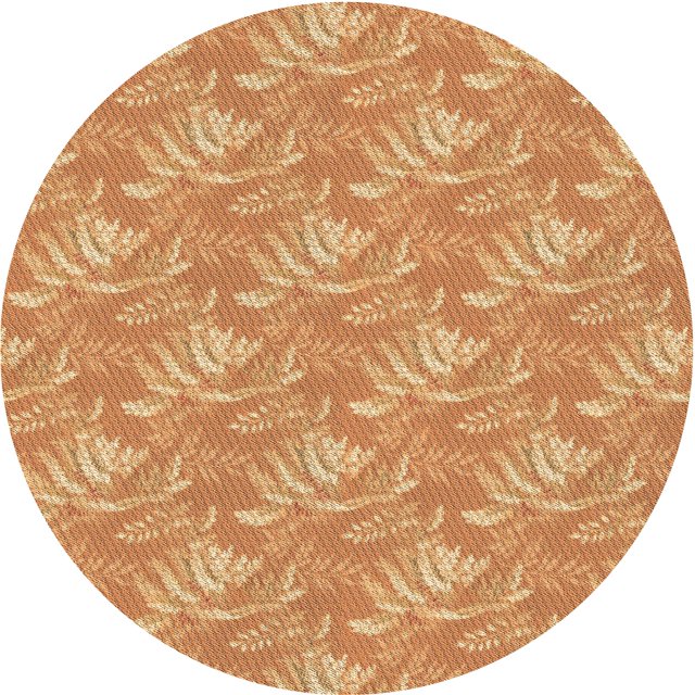 Ahgly Company Tapis Rond Lavable en Machine Intérieur Transitionnel Orange, 4 Pieds Rond