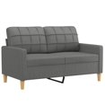 thumbnail image 2 of vidaXL 3 Piece Sofa Set with Cushions Dark Grey Fabric, 2 of 5