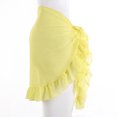 thumbnail image 2 of Fortune Women Mesh Mini Ruffle Skirts Cover Up Candy Color Bathing Skirt Beachwear Wrap, 2 of 6