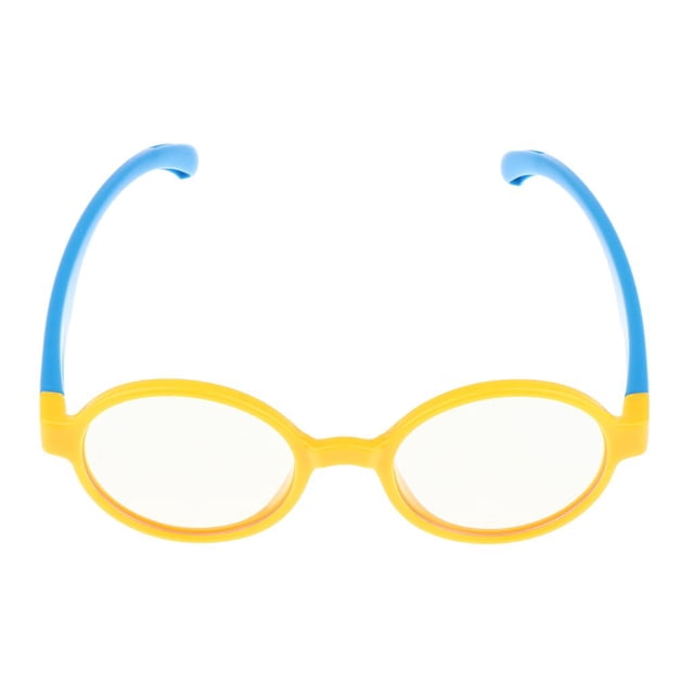 Milaget Children Blue Light Glasses PC Gamer Computer Glasses Round Glasses Anti- Yellow+Blue